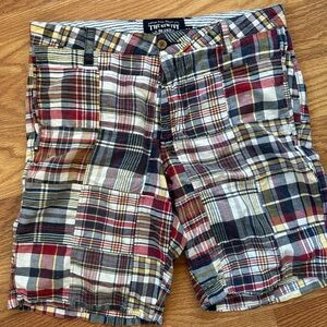 The New Ivy Brand Plaid Patchwork Shorts